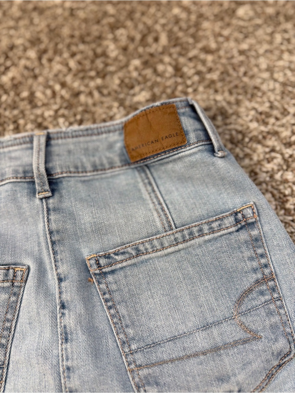 American Eagle Outfitters Light Wash Denim Jean Skirt Size 00 - Picture 3 of 6